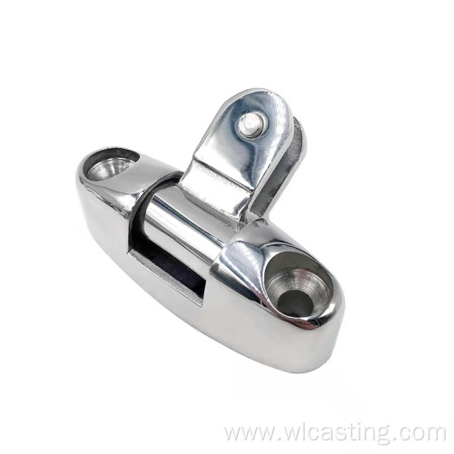 Bimini Top Stainless Steel Swivel Deck Hinge with Rubber Pad